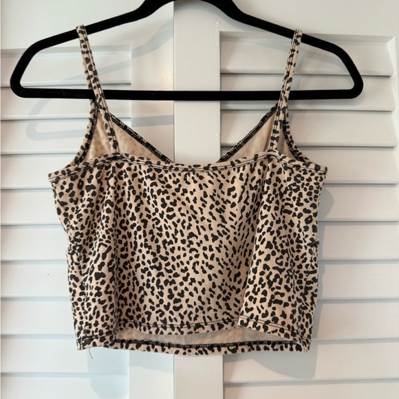 SHEIN leopard print surplice cami‎ crop top size M - Picture 3 of 5